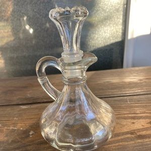 Vintage Clear glass oil  piece